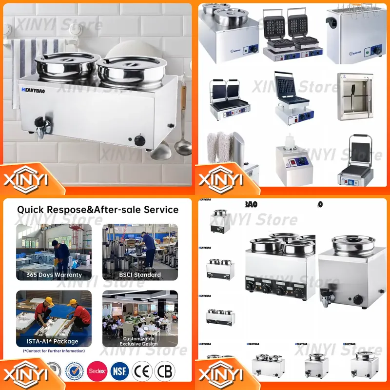 Bain Marie Food Warmer - Heavybao Baño María Eléctrico de Acero
