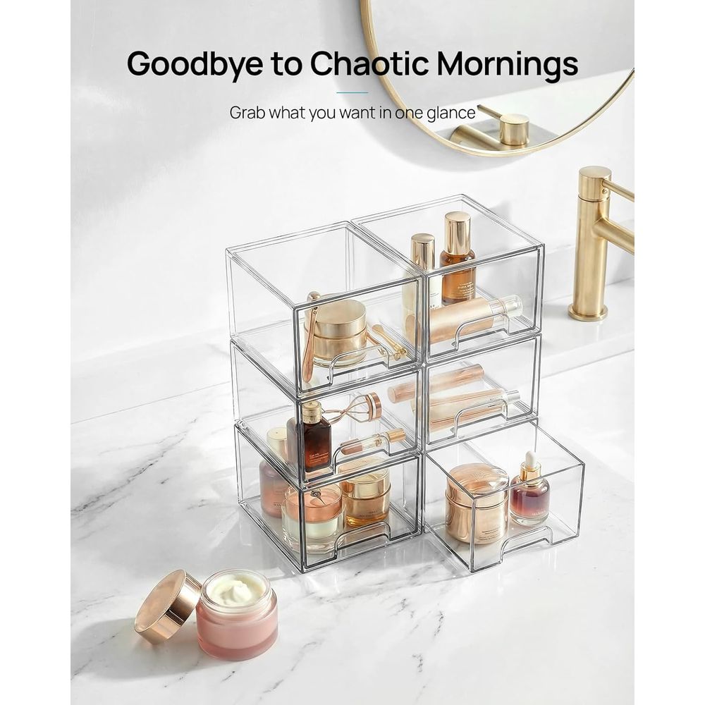 Commercial Kitchen Organiser - Cajones de Almacenamiento Apilables Transparentes Pequeños,