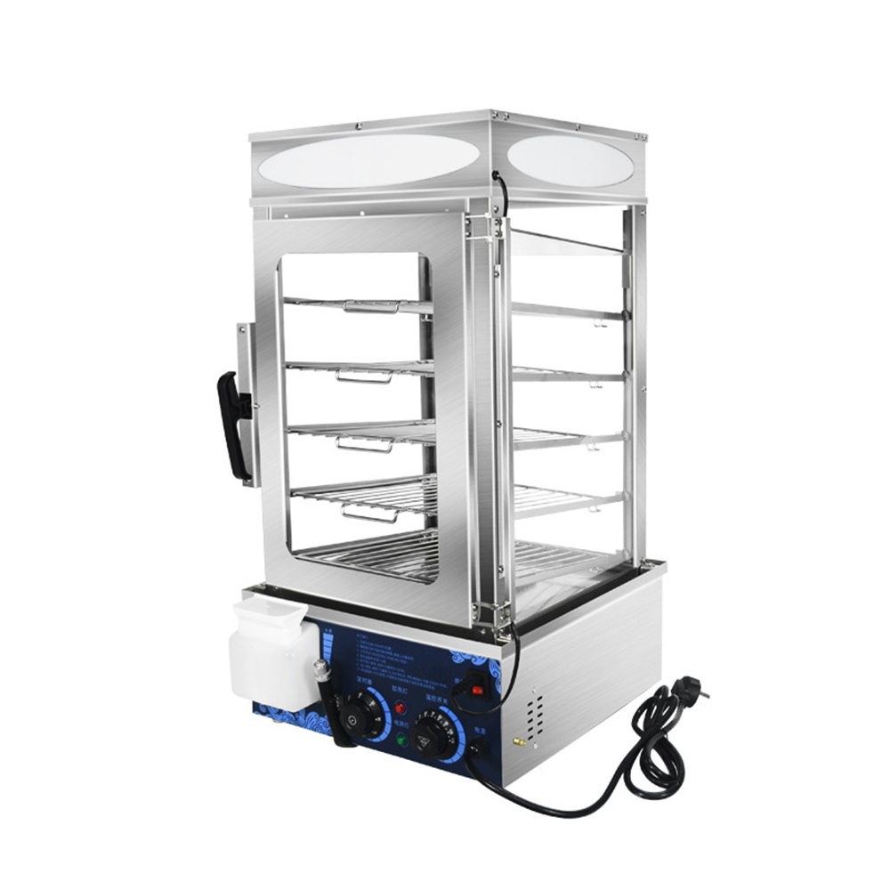 Food Warmer Display - Vaporera Eléctrica Comercial de Acero Inoxidable