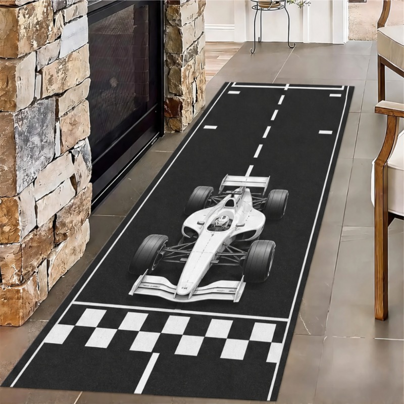 Commercial Kitchen Interior - Alfombra con Estampado de Coche de