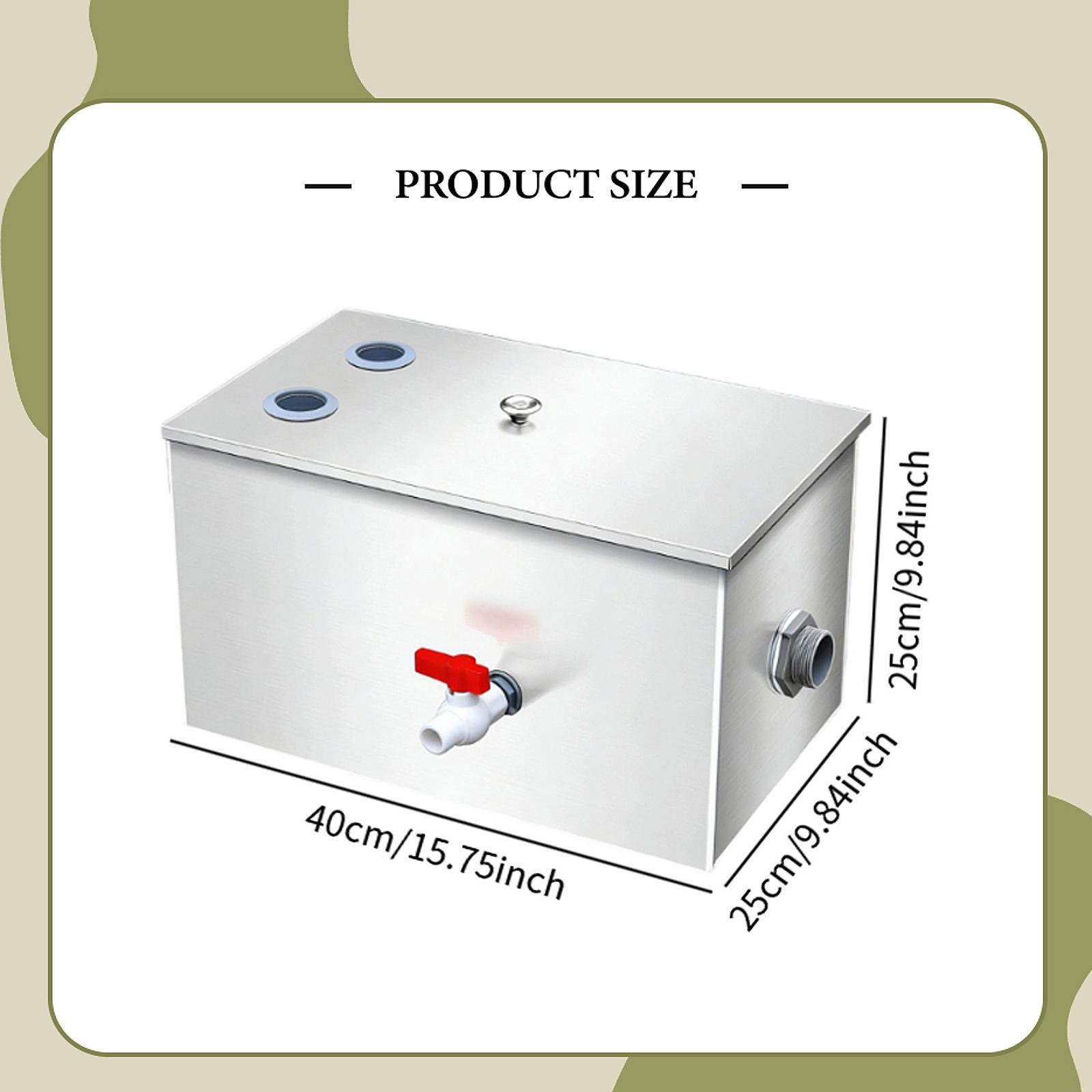 Commercial Kitchen Grease Interceptor - Trampa de Grasa de Acero Inoxidable