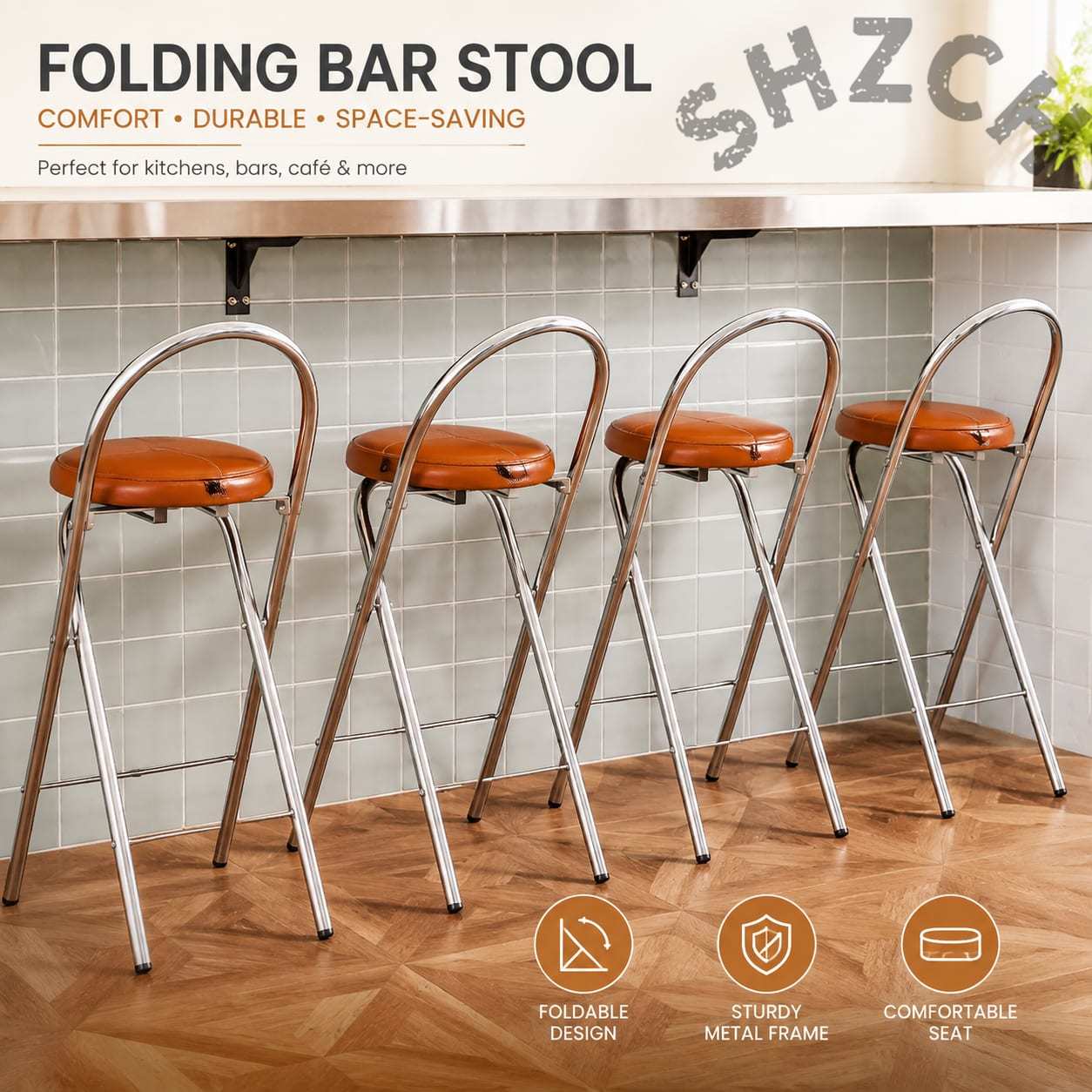 Commercial Kitchen Counter - Taburete de Bar Plegable Moderno de