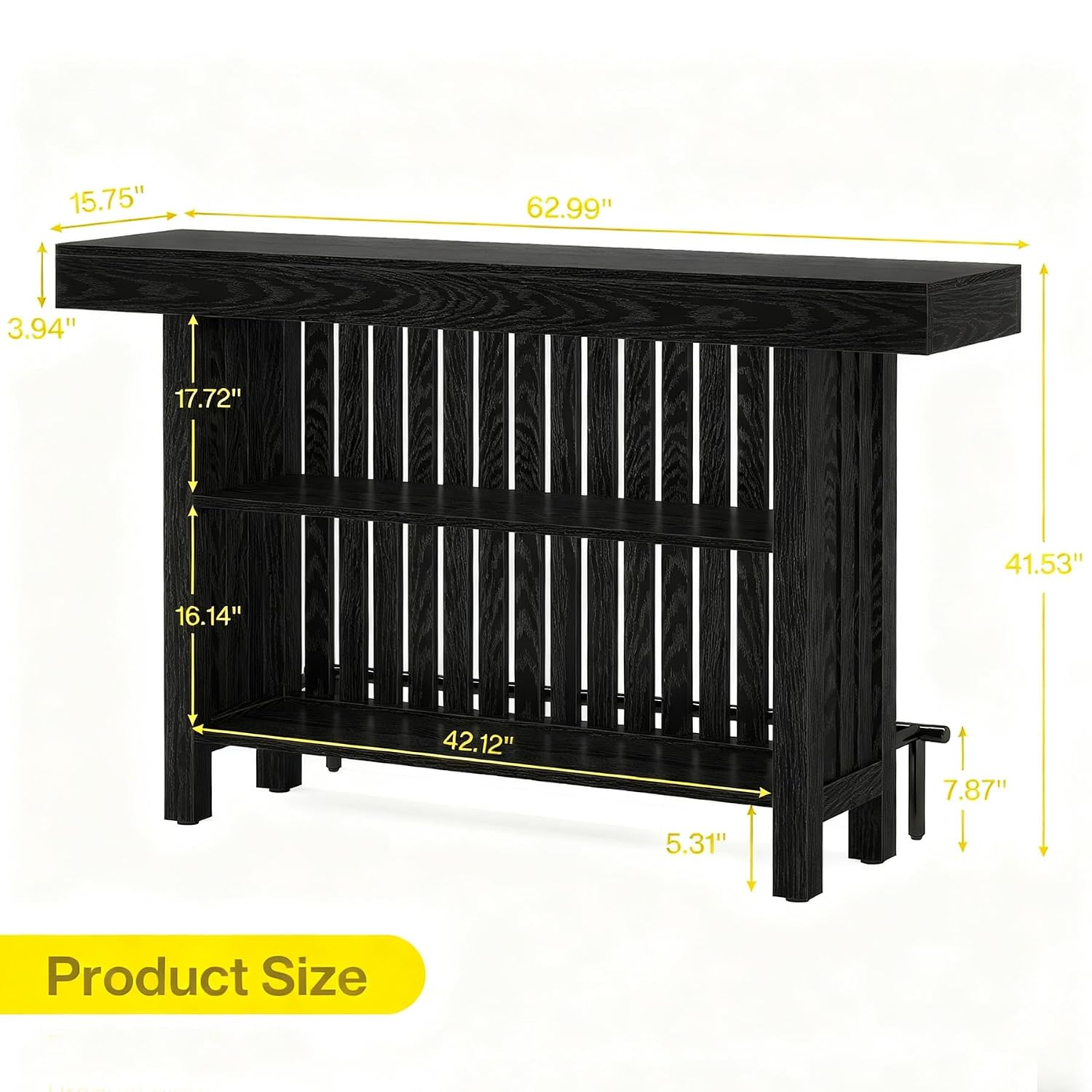 Commercial Kitchen Counter - Mesa de Bar con Reposapiés, Mueble