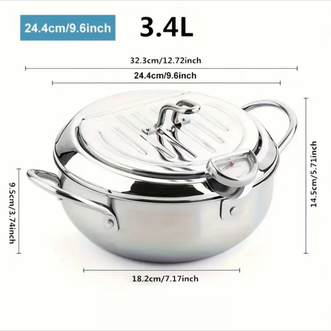 Commercial Kitchen Pots And Pans - Sartén de Acero Inoxidable con Tapa,
