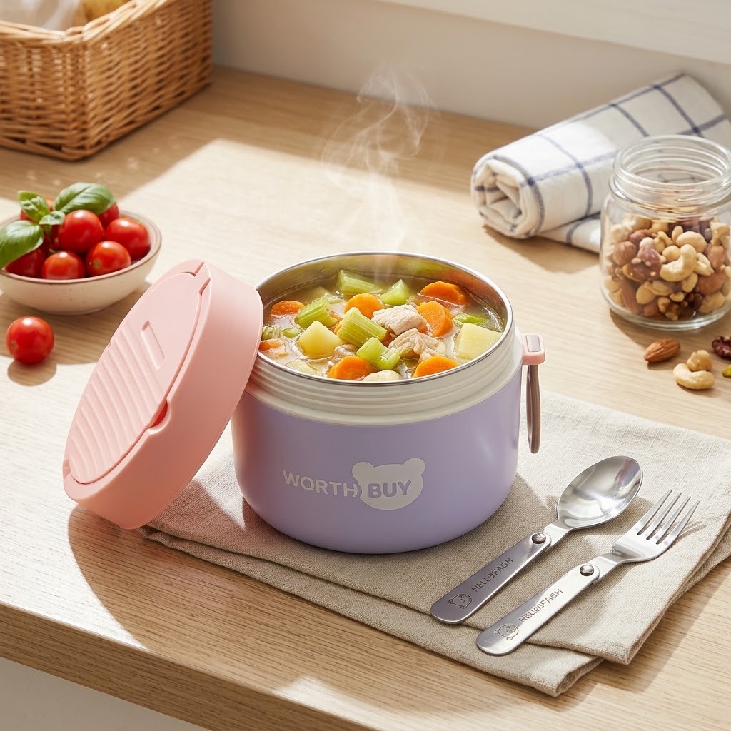 Food Warmer Display - Lonchera Térmica de Acero Inoxidable 304,