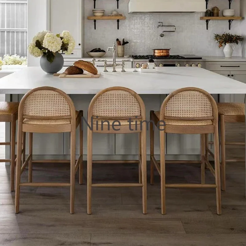 Commercial Kitchen Counter - Silla de Bar de Madera Maciza