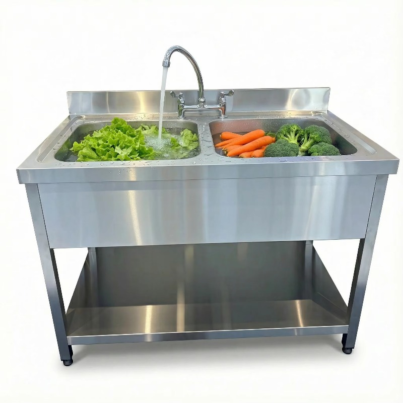 Mesa de fregadero de acero ino - Commercial Kitchen Zones reseña y precio