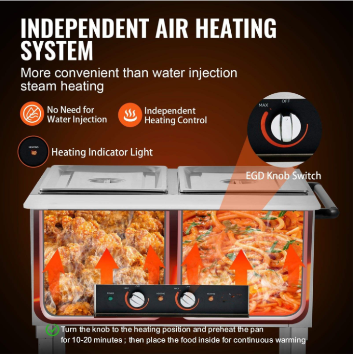 Calentador de Alimentos Comerc - Bain Marie Food Warmer reseña y precio