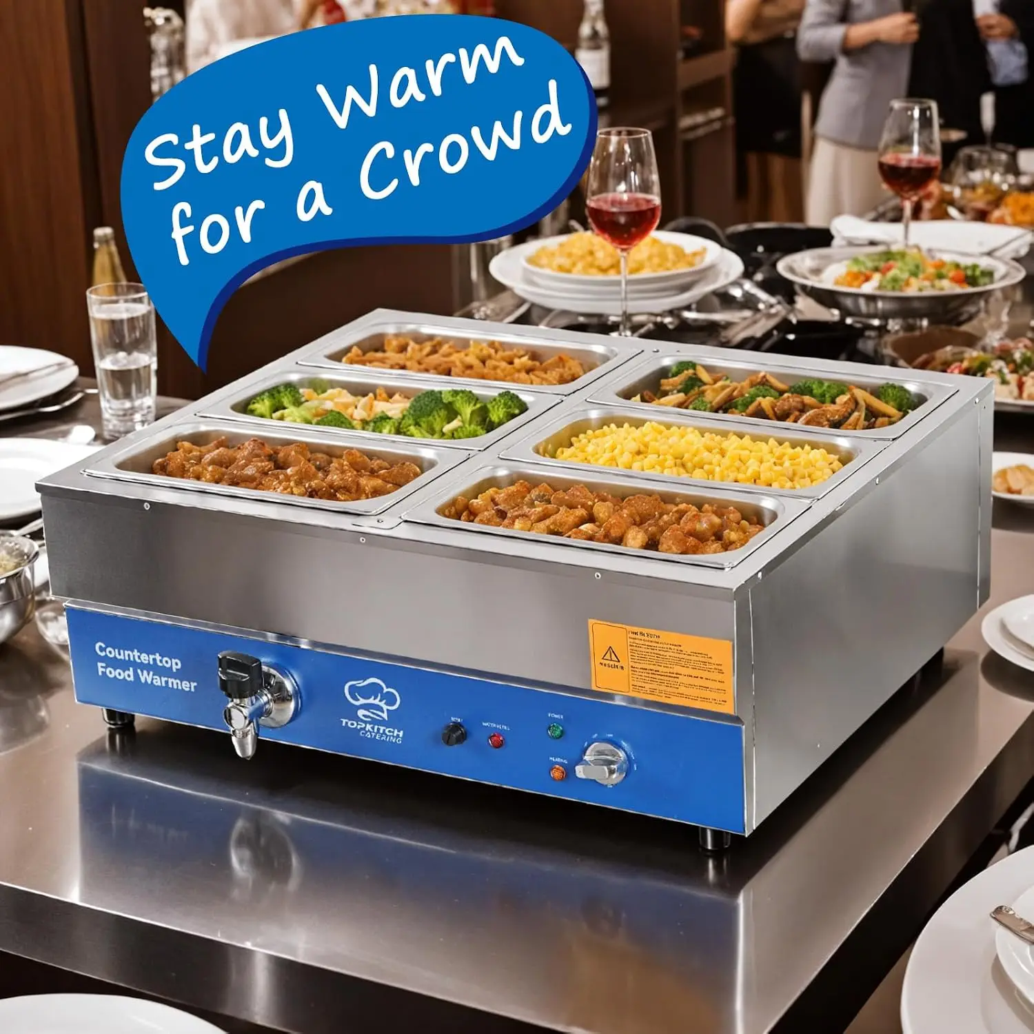 Calentador de Alimentos Comerc - Bain Marie Food Warmer reseña y precio