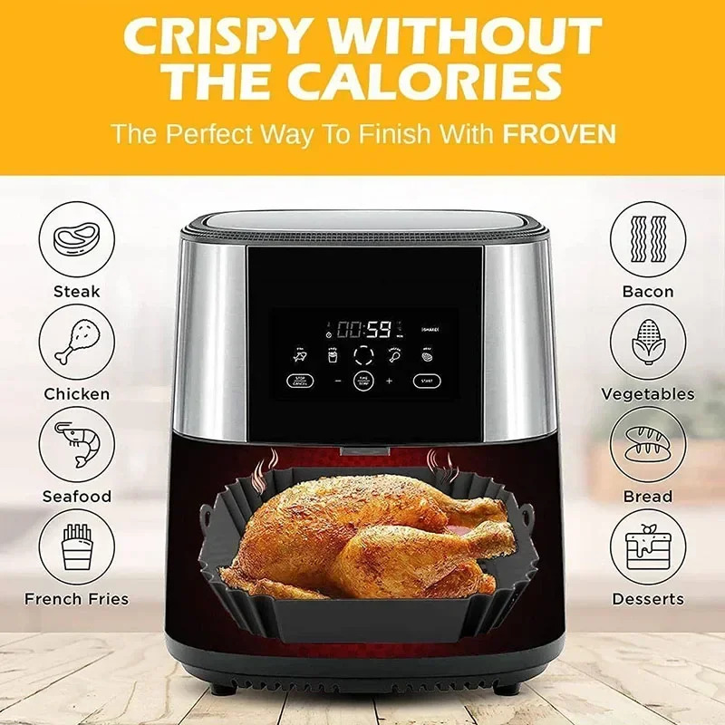 Cesta para freidora de aire de - Commercial Kitchen Pots And Pans reseña y precio