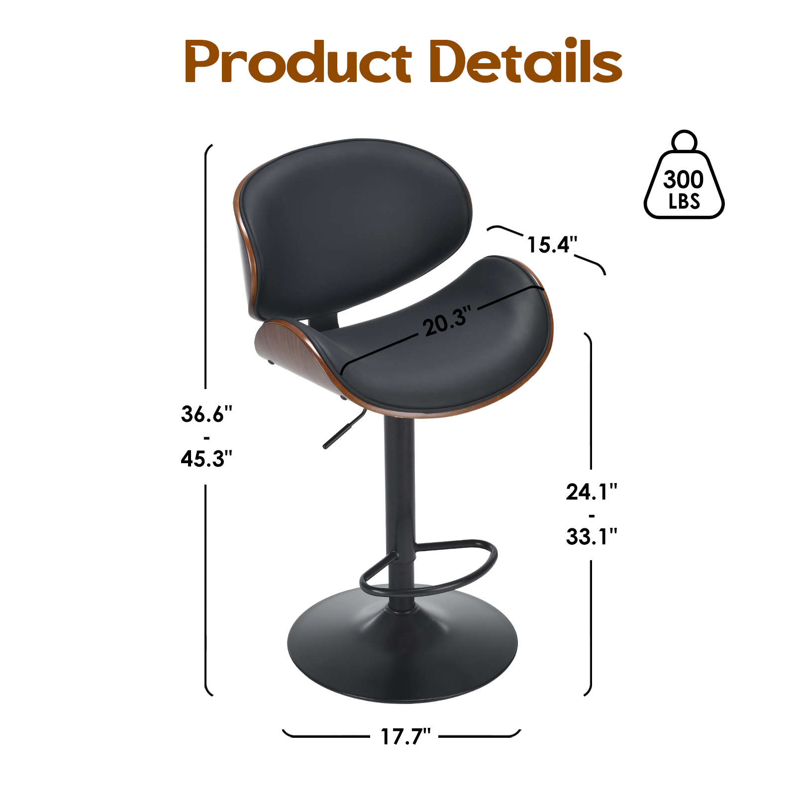 Juego de 2 Taburetes de Bar Gi - Commercial Kitchen Counter reseña y precio
