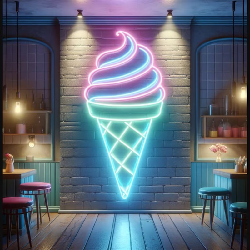 Luz de neón LED de helado |    - Commercial Kitchen Walls reseña y precio