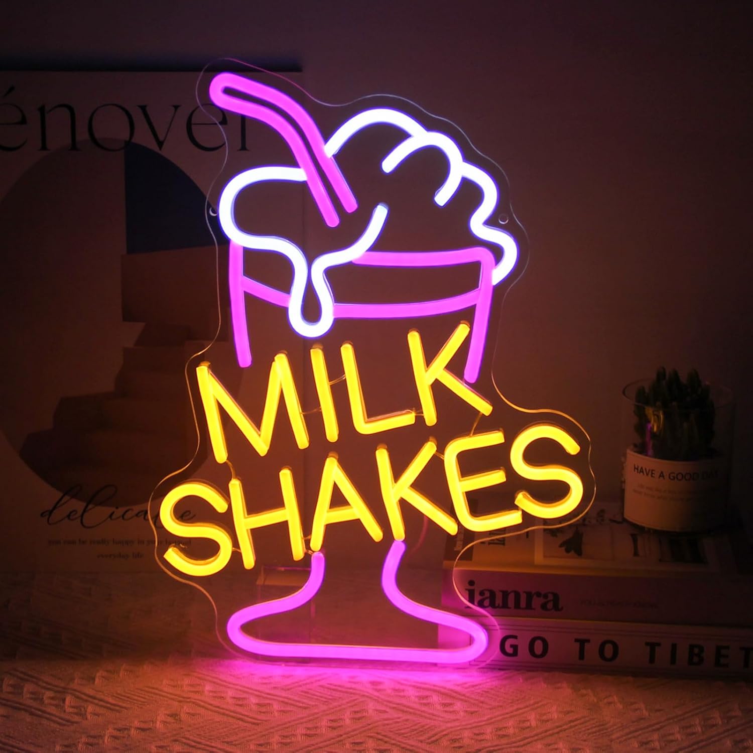 Letrero de Neón Milk Shakes, A - Commercial Kitchen Walls reseña y precio