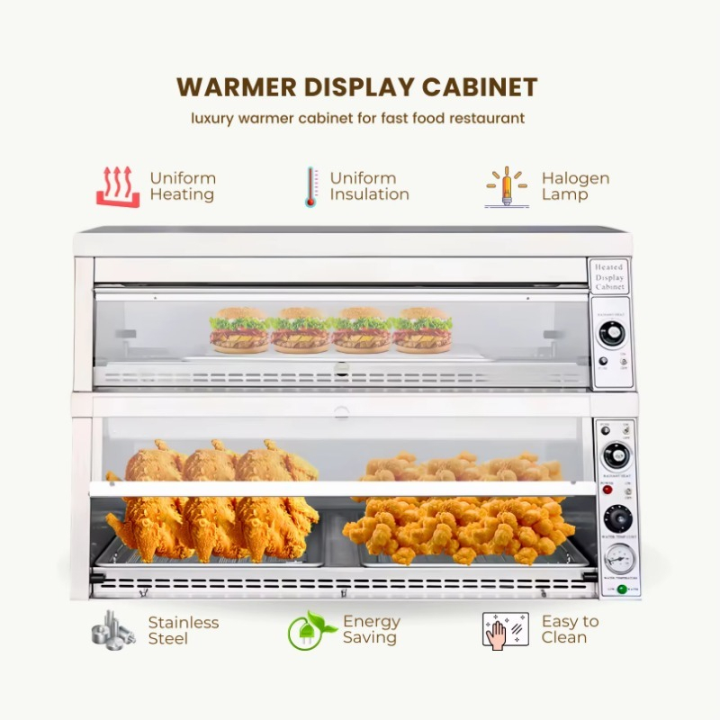 Vitrina Calentadora Estilo KFC - Food Warmer Display reseña y precio