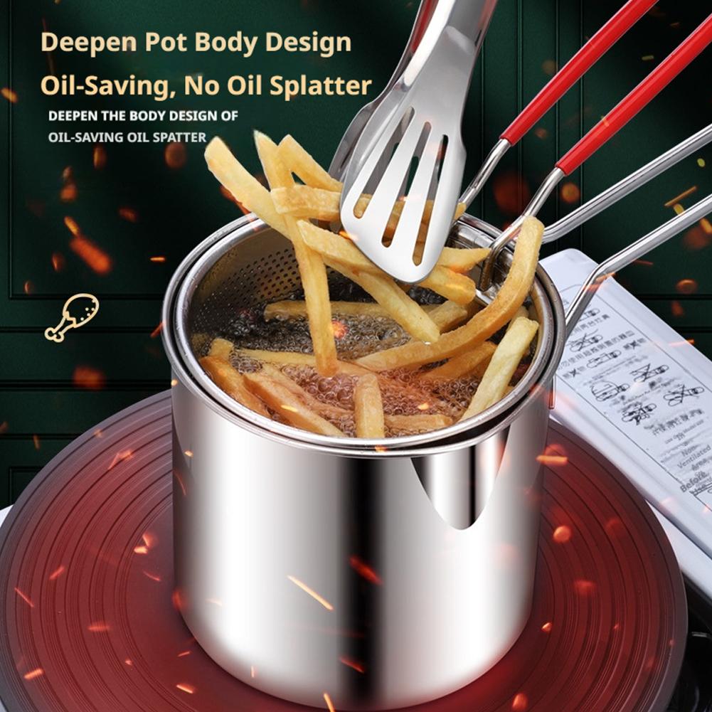 Olla freidora profunda de acer - Commercial Kitchen Pots And Pans reseña y precio